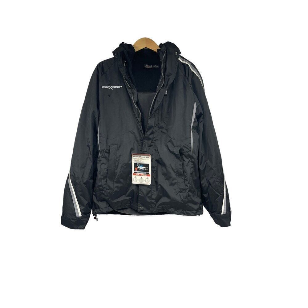 ZeroXposure NWT 3 in 1‎ Coat Men's SMALL Black Parka/Fleece jacket A84500